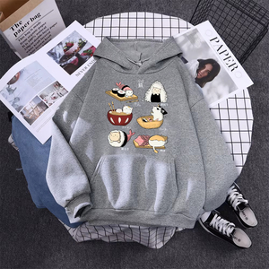 Sweat-shirt à capuche pour femme, qualité professionnelle, imprimé Sushi Cat's Day Harajuku, vêtements de mode pour femme, sweat-shirt en polaire pour l'automne - Product Image 5