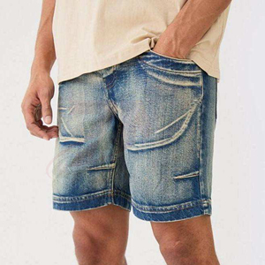 Custom Men Regular Fit Plain Denim Shorts Premium Jean Shorts Wholesale Factory Production - Product Image 3