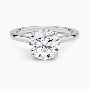 Bague SOJ 036 en argent 925 plaqué rhodium, coupe ronde, Elodie Cathedral, avec moissanite 2 carats couleur D VVS1 certifiée GRA, prix bas - Product Image 1