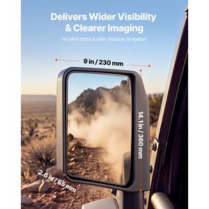 Espejos Retrovisores Laterales con Certificación DOT Compatibles con Jeep Wrangler CJ7 YJ TJ JK JL/Gladiator JT/Cherokee XJ - Product Image 4