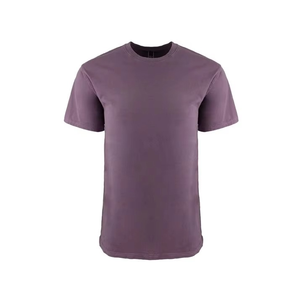 T-shirt en coton uni pour homme, manches courtes, col rond, coupe classique, couleur unie, jersey tricoté décontracté - Product Image 3