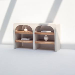 Console de présentation en bois Vandana Sierra Optima, mobilier d'appoint moderne minimaliste en bois massif - Product Image 3