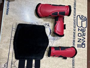 BRAND ZONE Equine Boots Patent Leather Horse Tendon Brushing Boots Splint Boots with 8MM Neoprean and Faux Fur <b>Equestrian</b> horse - Product Image 3