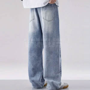 กางเกงยีนส์ผู้ชายทรงหลวมแบบซักล้าง ดีไซน์ล่าสุด ผลิตตามสั่ง ขายส่ง MOQ ต่ำ ระบายอากาศได้ดี สำหรับขายออนไลน์ - Product Image 3