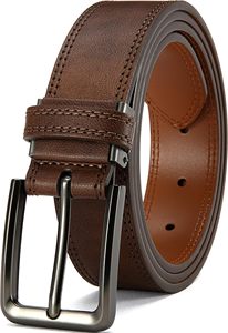 Cinturón de Cuero Vacuno Genuino de Alta Calidad para Hombre con Hebilla de Pin Moderna y Longitud Personalizable para Uso Casual y de Negocios - Product Image 5