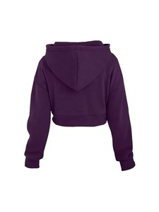 Women's New Style Crop Top Women's <b>Cropped</b> Hoodie Choose Kindness Print <b>Zip</b>-<b>Up</b> Solid Color 100% Cotton Breathable Autumn Wear - Product Image 4
