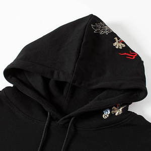 Sudadera con capucha y cremallera negra para hombre Holy Uprise, de poliéster polar oversize, anti-bolitas, con bolsillo, estilo urbano para la parte delantera. - Product Image 6