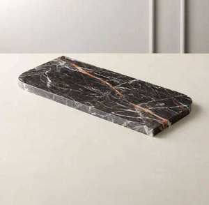 Ensemble élégant de plateau et planche à découper en marbre, rectangulaire, pour la cuisine, ustensiles de service et de découpe essentiels - Product Image 6