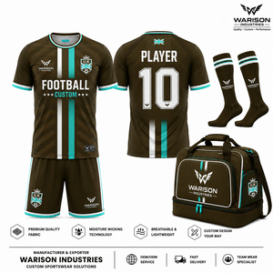 OEM Custom Football Jersey Set Unisex Breathable Plus Size Sportswear Soccer Uniform Kit With Custom Name And Number - Product Image 2