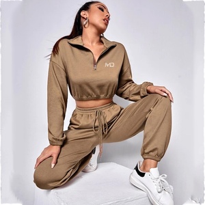 2026 Online Best Selling Women Track Suits Low Moq Best Fashionable Women Track Suits Set 100%cotton Oem Odm Serviced - Product Image 2