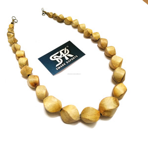 สร้อยคอลูกปัดรูปเขาควายเผาทำด้วยมือสำหรับผู้หญิงสไตล์ชนเผ่าโชคเกอร์ชิ้นใหญ่เครื่องประดับออร์แกนิกชนเผ่า - Product Image 4