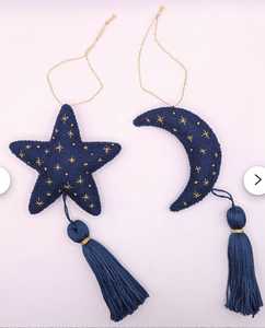 Wooden <b>Star</b> Bead Ornaments Handmade Christmas Decor Traditional Crafted Tree <b>Hanging</b> Decorations - Product Image 2