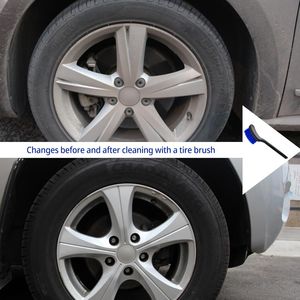 Brosse de nettoyage bleue pour voiture et brosses à pneus efficaces pour le nettoyage intérieur et extérieur des jantes – Idéales pour le lavage automobile - Product Image 2