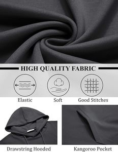 <b>Mens</b> Modern Oversized Fleece Hoodie Custom Branding Relaxed Fit Winter Streetwear Lifestyle Fashion <b>Pullover</b> - Product Image 5