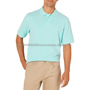 Polos pour hommes de haute qualité respirants 100% coton fabriqués par le fabricant, manches courtes, vêtements de rue avec motif imprimé, chemise pour hommes - Product Image 1