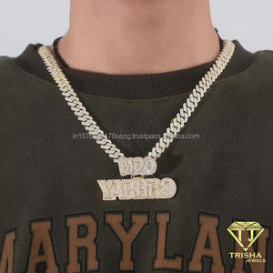 Premium Lab Grown Diamond Custom <b>Name</b> <b>Letter</b> Pendant Gold Tone Sparkling Design Iced Style Luxury Statement Jewelry - Product Image 2
