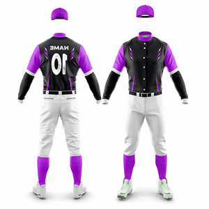 Teamwear Club Embroidered Letters Uniform <b>Baseball</b> Club Player Uniform Softball Sports Breathable Solid Color Blank Uniform - Product Image 4