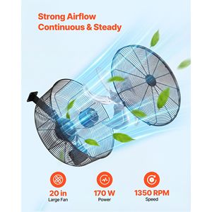 5800 CFM Powerful Air Circulation Electric <b>Fan</b> 10 Speeds 3 Modes Greenhouse LCD <b>Control</b> Ceil Industrial <b>Fan</b> - Product Image 3