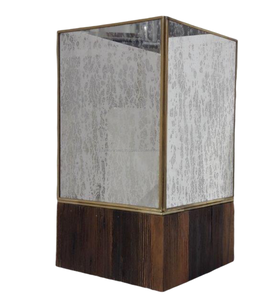 Farol clásico de madera y vidrio pintado, vela de diseño único para el hogar, Hotel, complejo turístico y uso de la Iglesia, hecho en la India - Product Image 1