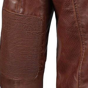 2026 Wholesale Custom New Design Windbreaker Stand Collar Solid Color Motorcycle Leather <b>Jacket</b> - Product Image 3