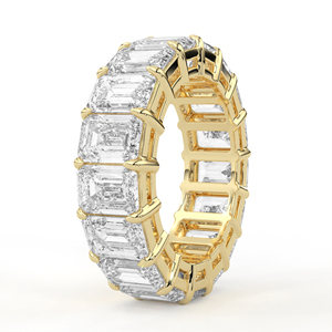 แหวนแต่งงานแบบซ้อนได้ ทองคำแท้ 14K 18K ประดับเพชรเม็ดเดี่ยวทรงเหลี่ยมมรกต 5.5 กะรัต ฝังเพชรแบบเต็มวง สำหรับผู้หญิง - Product Image 5
