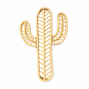 Décorations murales en rotin en forme de cactus, inspirées de la nature, pour fêtes et décorations pour enfants - Product Image 1