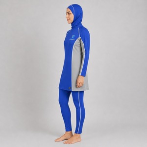 Burkinis islamiques modestes, confortables, respirants et durables, ensemble 2 pièces, couleur unie, haute qualité, séchage rapide, maillots de bain décontractés - Product Image 3