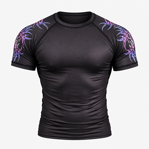 T-shirt de performance pour homme à manches courtes, maillot de compression fitness, conception personnalisée, vêtements de sport athlétiques OEM, vente en gros de t-shirts d'entraînement - Product Image 1