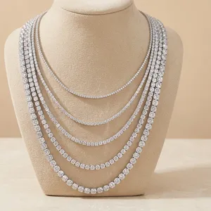 Chaîne tennis en or premium avec diamants de laboratoire, clarté VVS, pour mariée, fabrication de joaillerie fine, haute joaillerie, diamants de laboratoire cultivés en or - Product Image 1