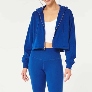 Ropa Deportiva de Alta Calidad, Ropa Casual, Top Corto para Gimnasio, Sudadera con Capucha para Mujer, Color Sólido, Sudaderas con Capucha Hechas a Medida - Product Image 2
