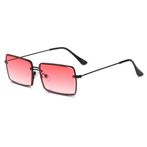 Lunettes de soleil rectangulaires à monture intégrale en métal, style œil de chat, unisexe, protection UV400, durables, pour activités de plein air, dernières tendances RTS. - Product Image 5
