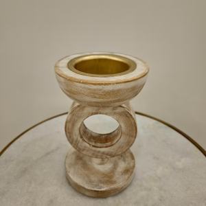 Encensoir en bois blanchi en gros, design géométrique de luxe, moderne et rustique, pour la maison et le bureau - Product Image 1