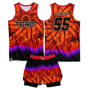 Uniforme de Baloncesto Personalizado de Alta Calidad – Camiseta y Pantalones Cortos Sublimados 100% Poliéster - Product Image 3