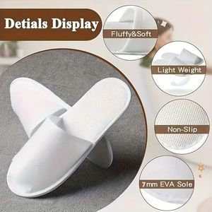 Pantofole Monouso per Hotel a Cinque Stelle, 20 Paia per Hotel, Spa, Viaggi e Famiglie con Sacchetti per Pantofole da Spa - Product Image 5