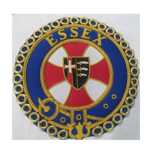 Insignias Masónicas de Caballero Templario Promovido al Rango de Gran Heraldo, Insignia Bordada a Mano para Coser - Product Image 1