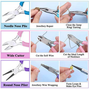 Java Surgical 3-Piece Stainless Steel Manual Jewelry Making Pliers <b>Kit</b> (Needle Nose Chain Nose) Wire Cutter CE ISO Clinic - Product Image 6