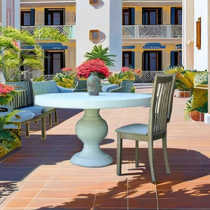 Mesa de Centro Moderna para Exteriores de Hormigón GFRC, Mesa de Centro Ligera de Fibrocemento para Patio y Jardín, Muebles para Hoteles y Resorts - Product Image 1