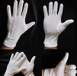 White Formal <b>Glove</b> for Men Parade Uniform <b>Glove</b> for Cosplay Party Guard Jewelry Inspection, Nylon - Product Image 4