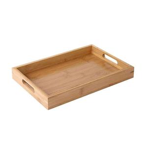 ถาดเสิร์ฟไม้เนื้อแข็งรักษ์โลกสำหรับใช้ในบ้าน ถาดเสิร์ฟไม้ทำมือดีไซน์ทันสมัย ราคาประหยัด - Product Image 1
