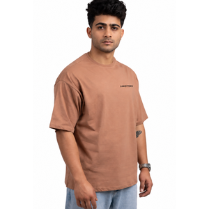 T-shirt Homme Oversize Col Rond Manches Courtes Épaules Tombantes Coupe Décontractée Minimaliste Décontracté Vente en Gros Personnalisé Vêtements de Mode Hauts - Product Image 1