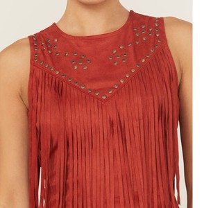 Top Corto de Gamuza Premium para Mujer, Sin Mangas, Casual, Suave al Tacto, Ropa de Moda, Venta al Por Mayor, Personalización OEM, Marca Privada - Product Image 5