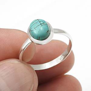 Luxurious High Quality 925 Sterling Silver <b>Ring</b> Comes With Oval Cut Natural Turquoise Gemstone Fancy Shape Bezel Set <b>Boho</b> <b>Ring</b> - Product Image 3