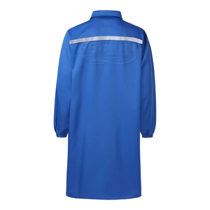 Bata Médica Premium Unisex de Algodón Azul Antiestática de Manga Larga, Uniforme de Punto con Logotipo de Detección de Agujas, Impresión OEM - Product Image 2