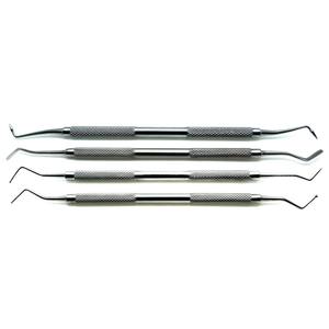 ชุดอุปกรณ์ทำฟันแบบใช้มือ 4 ชิ้น แบบสองด้าน สำหรับงานอุดฟันด้วยวัสดุคอมโพสิต เครื่องมือสองด้านสำหรับงานบูรณะฟัน - Product Image 2