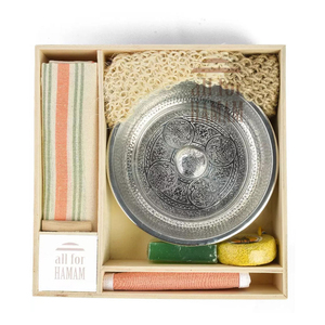 Ensemble de bain traditionnel avec bol de hammam, bol traditionnel et ensemble d'accessoires de salle de bain traditionnels - Product Image 1