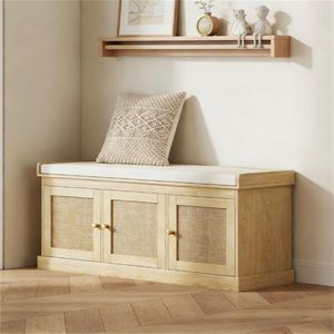 Plateforme de rangement pour chaussures avec banc d'entrée, étagère à chaussures pratique pour l'entrée - Product Image 1