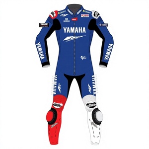 Mono/Traje de Motociclismo Jorge Lorenzo Ramaha Leathers MotoCP de Cuero Vacuno y Piel de Canguro de 1.3mm con Protección CE - Product Image 1