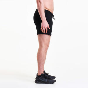 Shorts pour hommes de couleur unie avec ceinture élastique et cordon de serrage réglable pour un ajustement sûr en été, design de haute qualité - Product Image 5