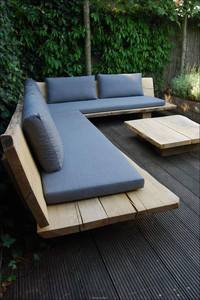 Sofá de Esquina para Jardín en Forma de L de Madera de Teca Sólida de Primera Calidad - Product Image 2