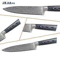 Nouveau Couteau de Chef de Cuisine 8 Pouces 67 Couches d'Acier Damas Manche Classique en Bois Pakka Gris Couteaux à Noyau VG10 Offre Spéciale